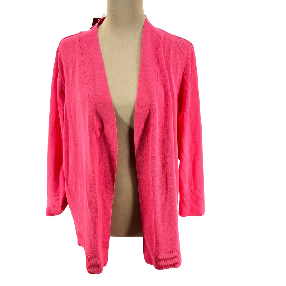 Avenue Womens‎ Pink Open Front Cardigan Sweater Plus Size 18/20 NWT 38084661